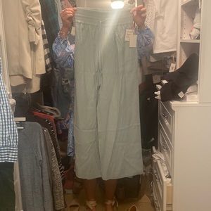 Nordstrom open edit wide leg teal mist wide leg pants